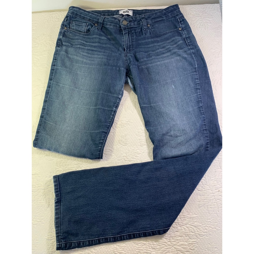PAIGE Manhattan Bootcut Jeans Mens 31 Dark Wash Stretch Denim 1457184-705